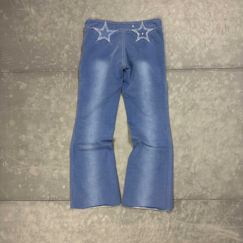 Vintage damskie spodnie materiałowe y2k hafty coquette (XS/S)