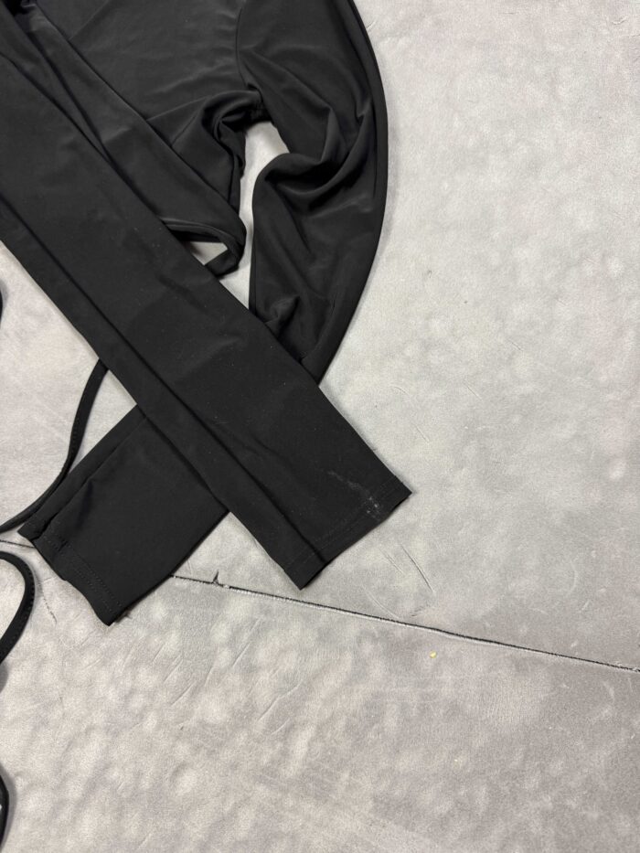 BooHoo bluzka top cropped uniwersalny wiązany (S) - obrazek 5