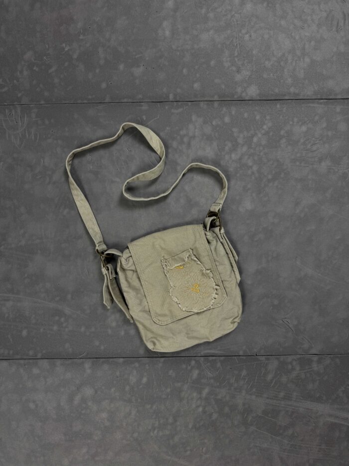 Vintage distressed y2k materiałowe torebka saszetka (unisex)
