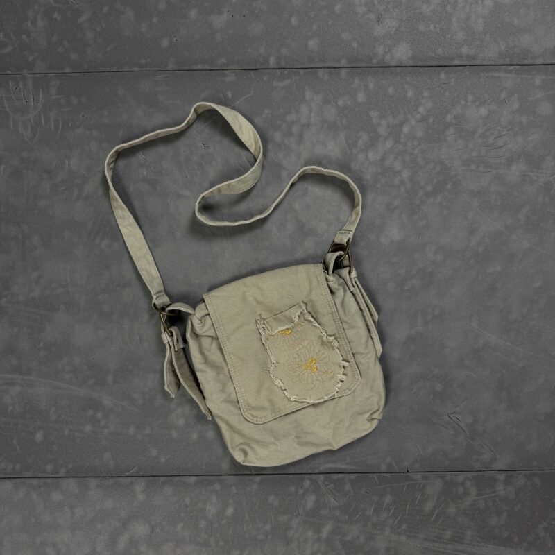 Vintage distressed y2k materiałowe torebka saszetka (unisex)