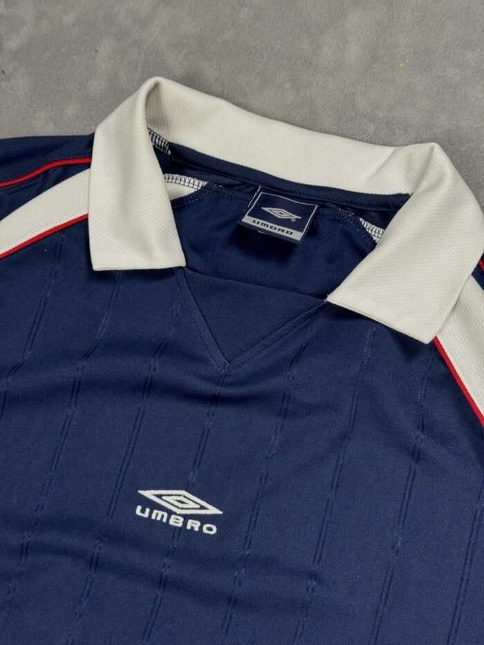 Vintage Umbro oversize jersey polo T-shirt koszulka sportowa (XL) - obrazek 4