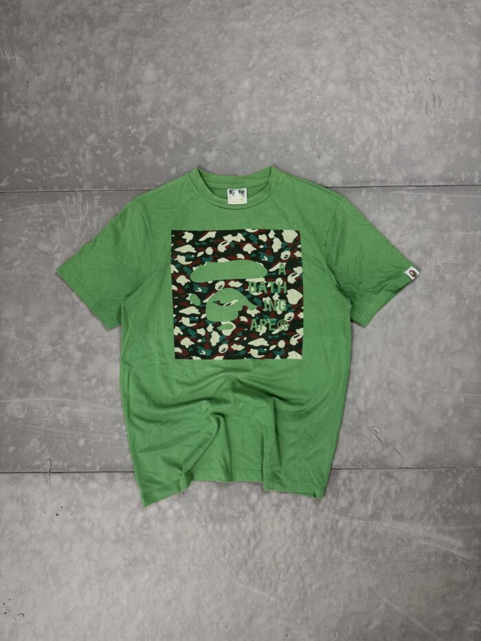 Bape T-shirt camo zielona koszula streetwear (M)
