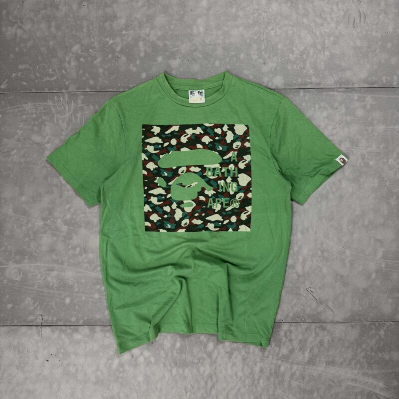 Bape T-shirt camo zielona koszula streetwear (M)