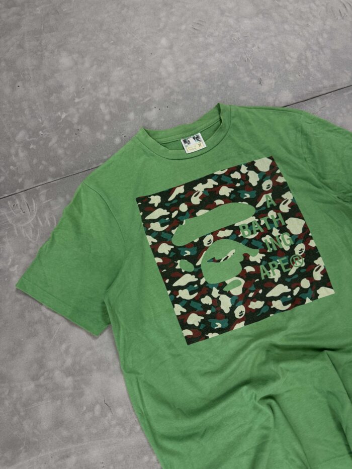 Bape T-shirt camo zielona koszula streetwear (M) - obrazek 3