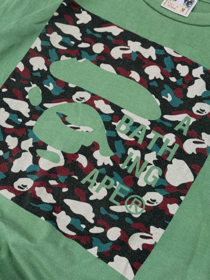 Bape T-shirt camo zielona koszula streetwear (M) - obrazek 5
