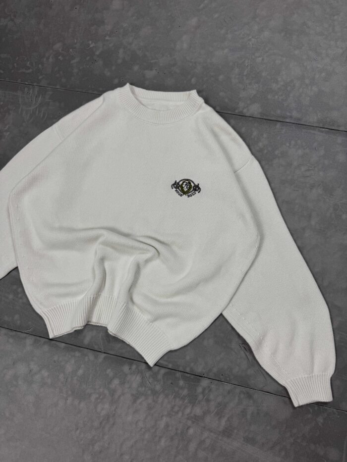 Vintage Hugo Boss boxy oversize sweter bluza 90s (M) - obrazek 3