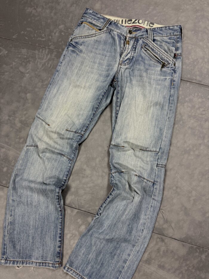 Vintage distressed denim Timezone spodnie jeansowe retro y2k (M/L) - obrazek 3