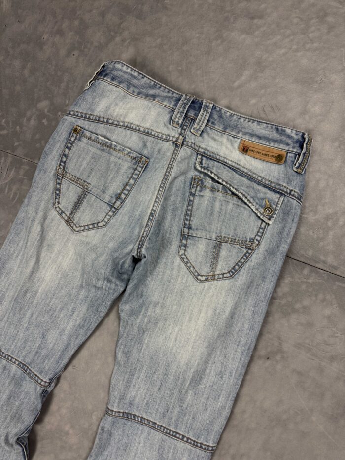 Vintage distressed denim Timezone spodnie jeansowe retro y2k (M/L) - obrazek 6