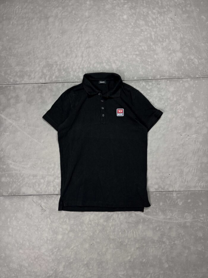 Diesel czarna koszulka polo slim fit streetwear (M/L)