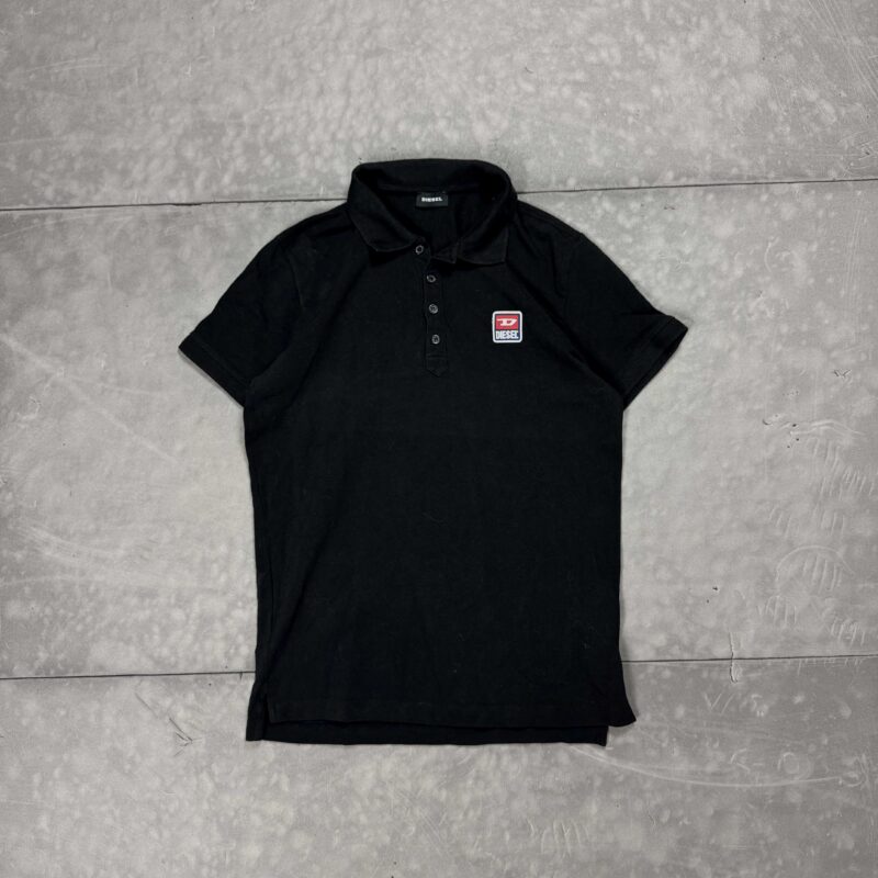 Diesel czarna koszulka polo slim fit streetwear (M/L)