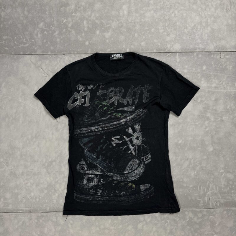 Vintage y2k print T-shirt damska koszulka (XS/S)