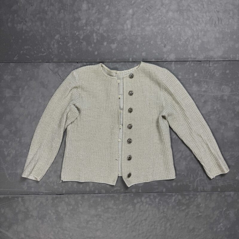 Damski szary żakiet rozpinany sweter (M)