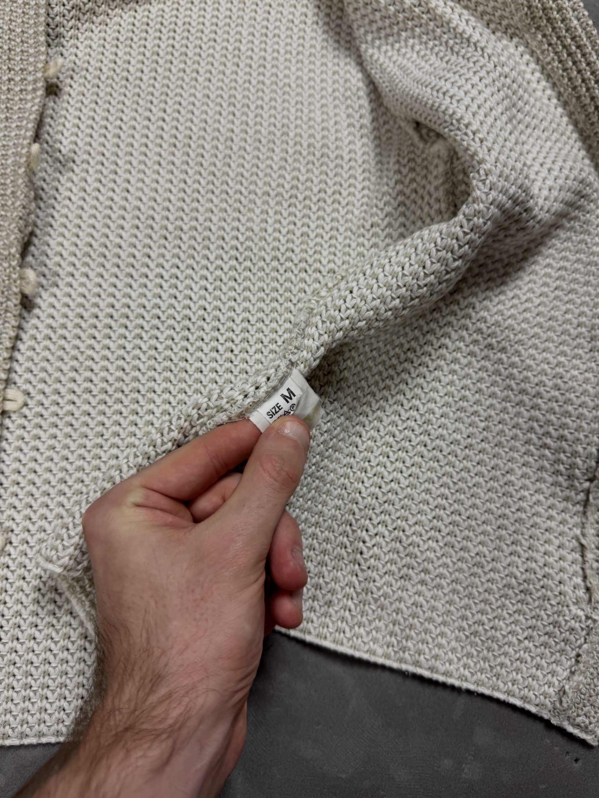 Damski szary żakiet rozpinany sweter (M) - obrazek 5