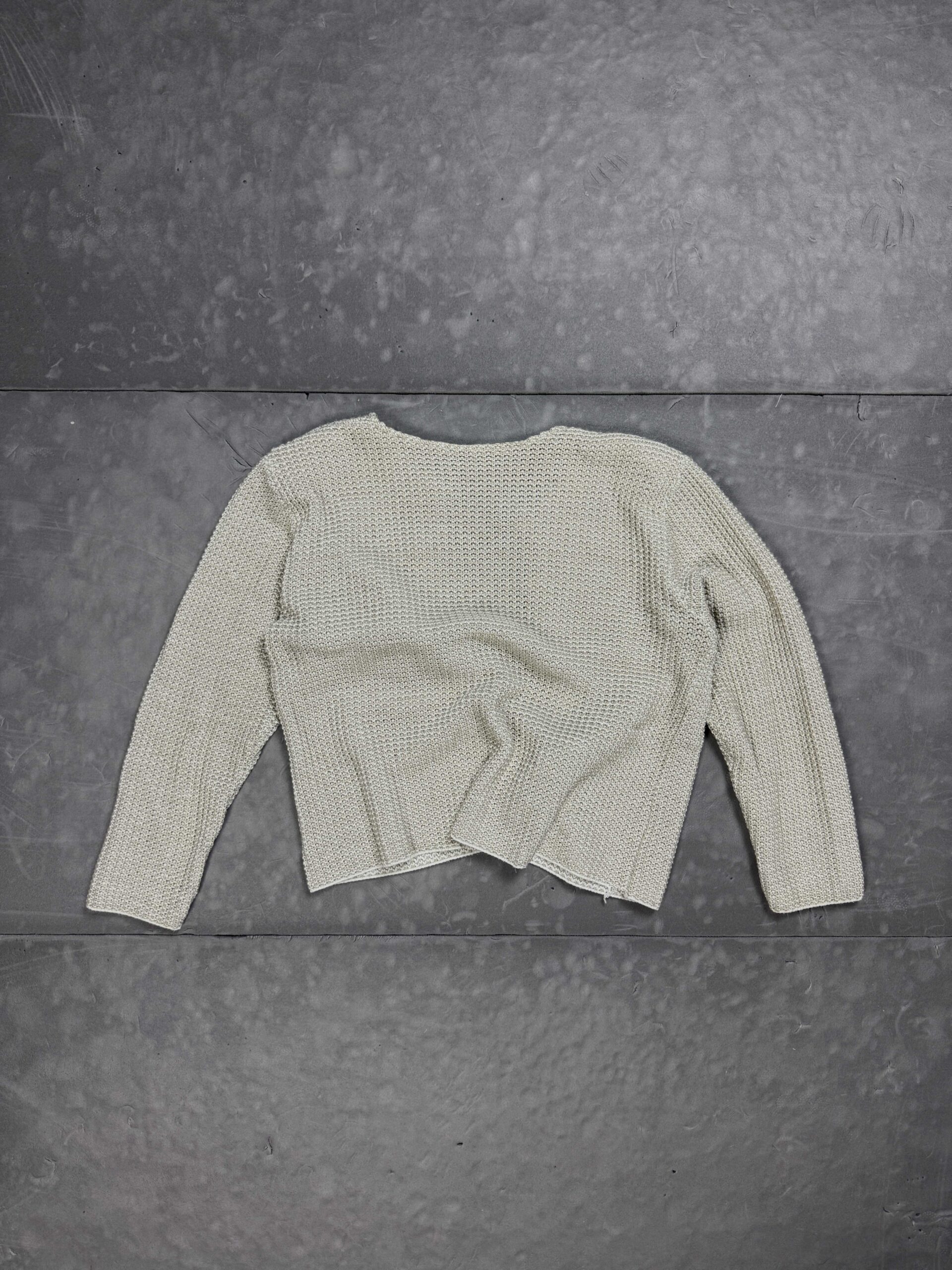 Damski szary żakiet rozpinany sweter (M) - obrazek 2