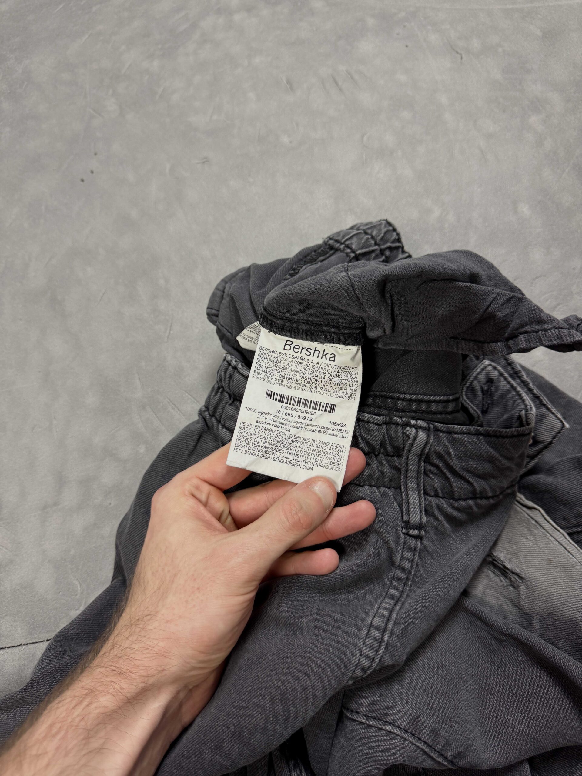 Bershka oversize distressed cargo spodnie jeansowe retro y2k (S) - obrazek 4