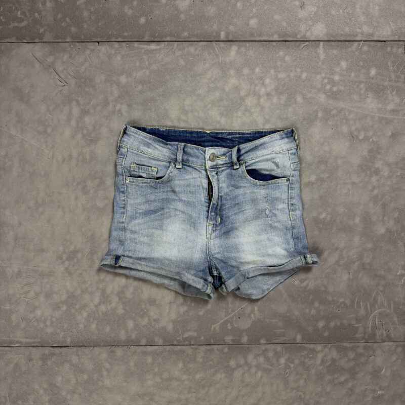H&M jeansowe krótkie spodenki damskie szorty (XS)