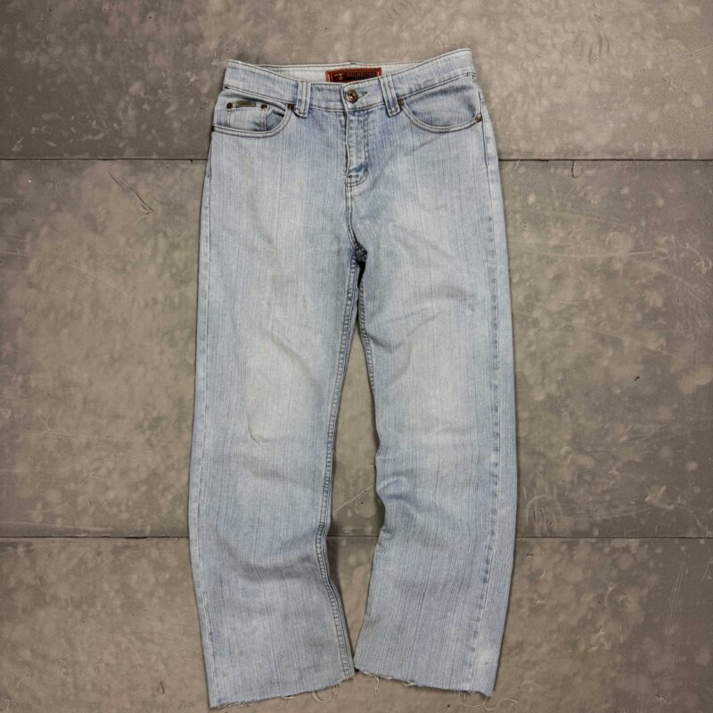 Bigreoss spodnie jeansowe denim straight fit retro (S)