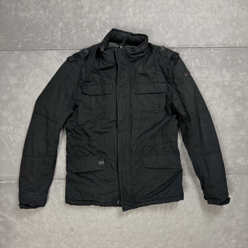 Vintage washed Brandit kurtka z kapturem (M)