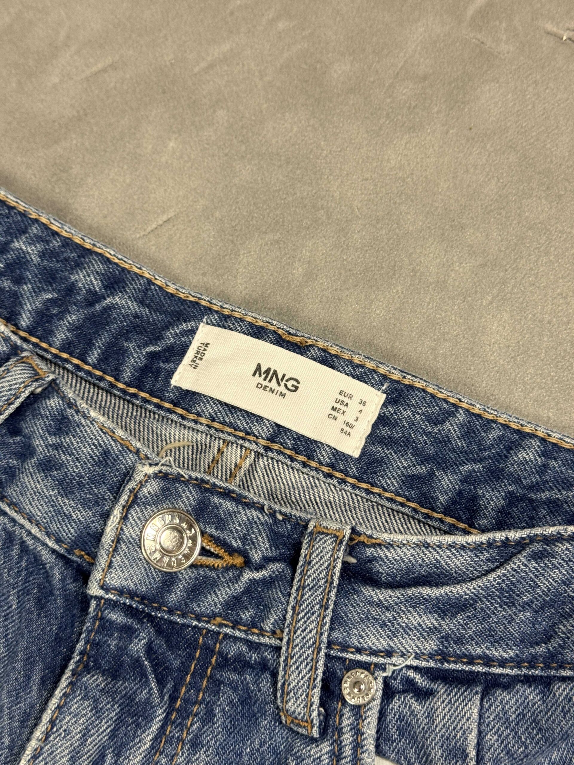 MNG spodnie jeansowe denim damskie retro (S) - obrazek 4