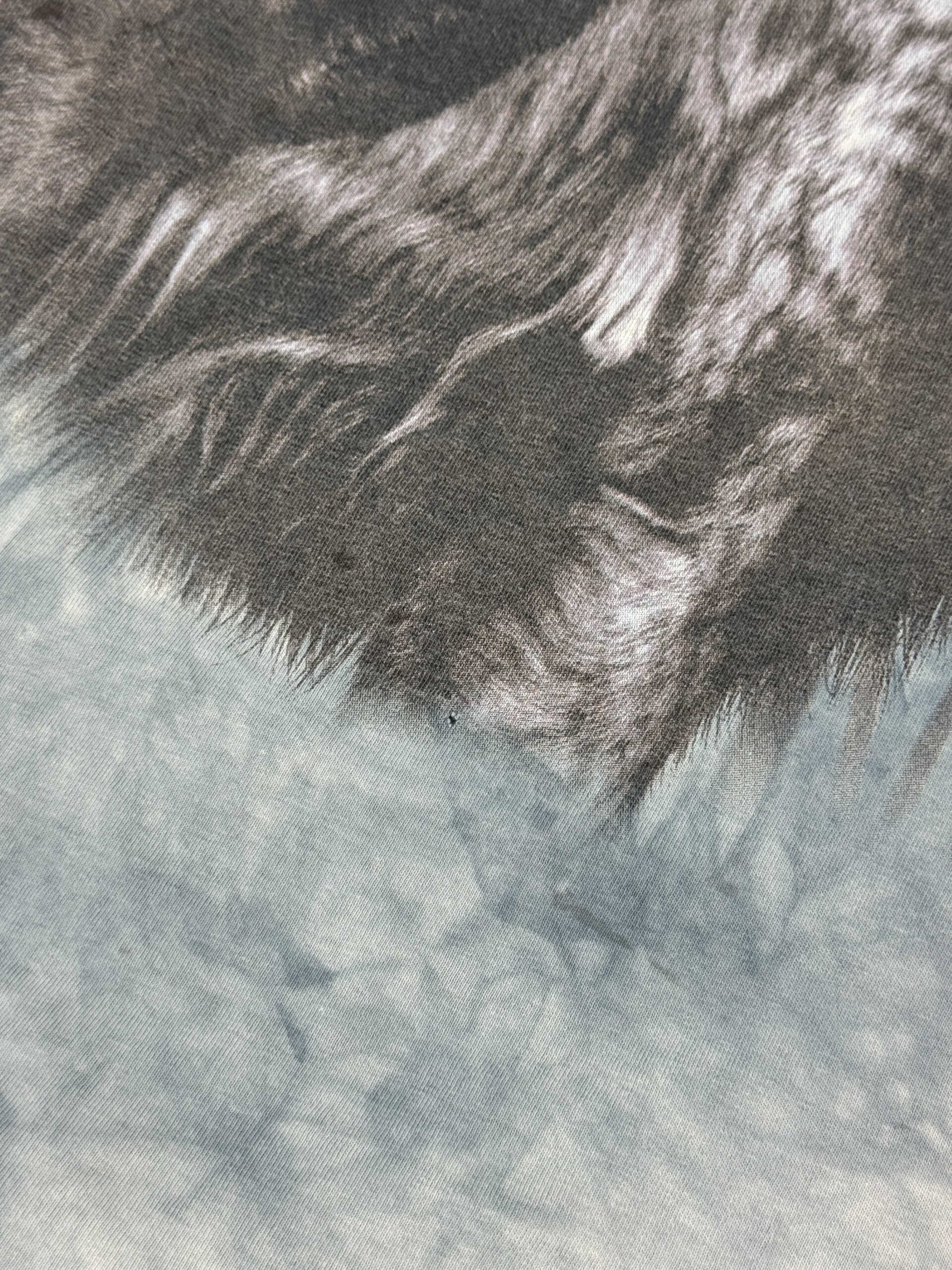 Vintage oversize tie dye T-shirt koszulka z nadrukiem wilków (XXL) - obrazek 4
