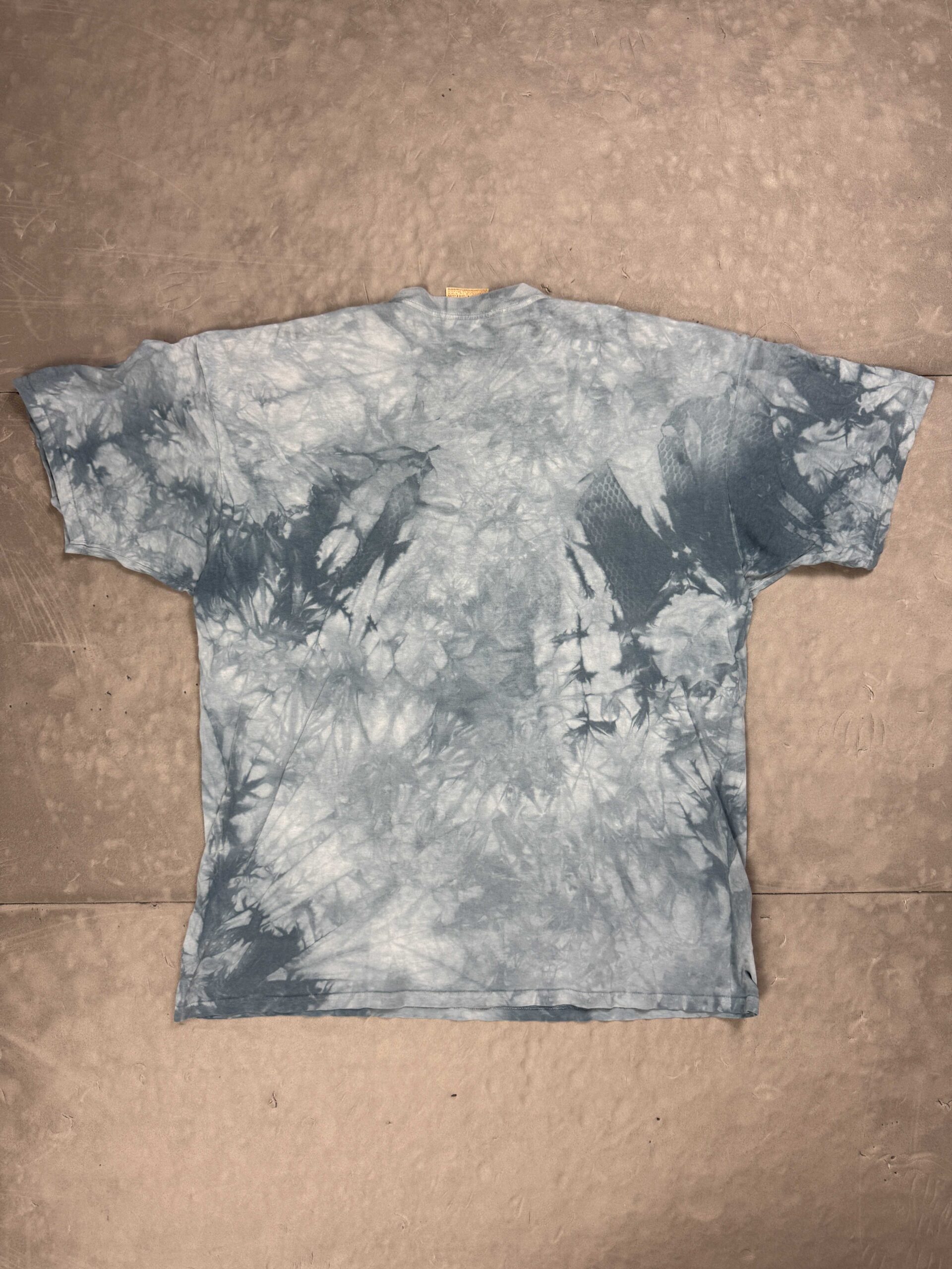 Vintage oversize tie dye T-shirt koszulka z nadrukiem wilków (XXL) - obrazek 2