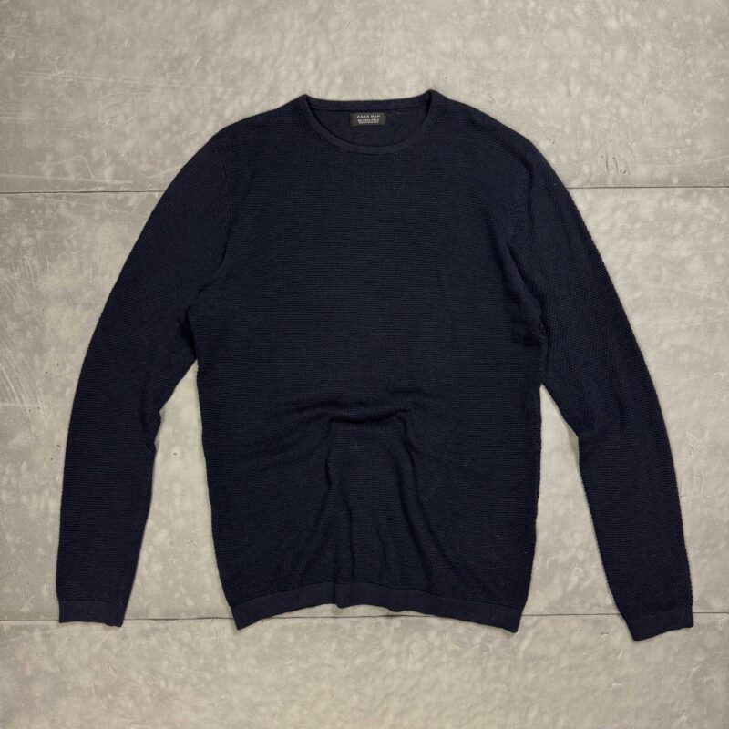 Zara longsleeve navy T-shirt basic (L)