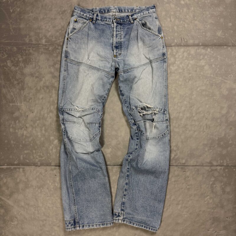 G-star distressed denim spodnie jeansowe oversize baggy (L)