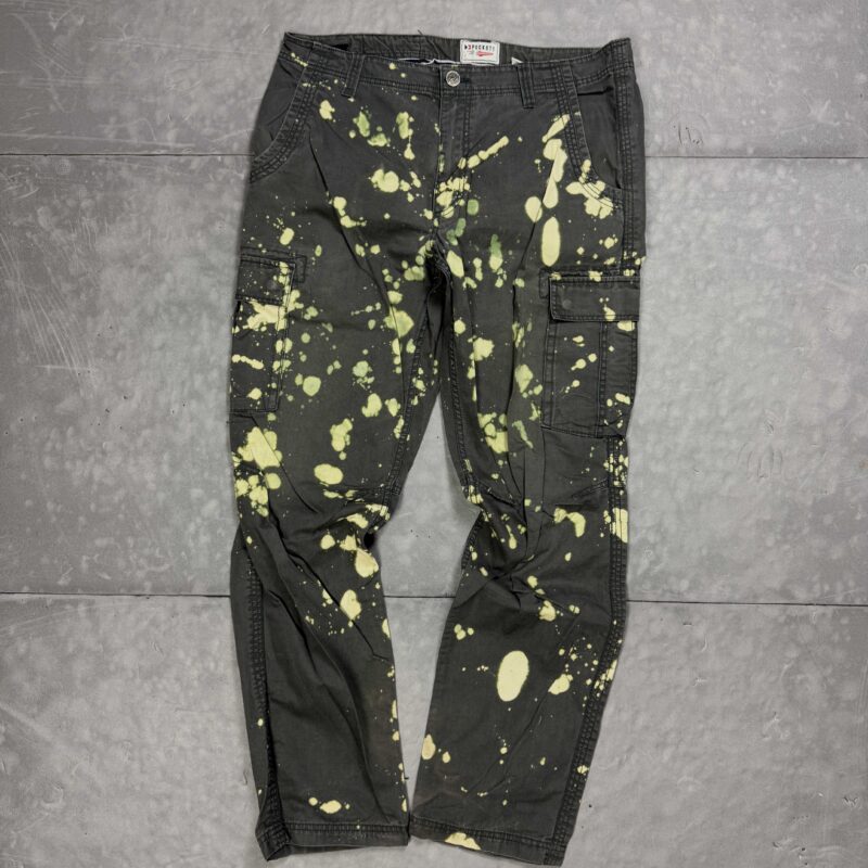 Tie Dye spodnie jeansowe cargo outdoor (L/XL)