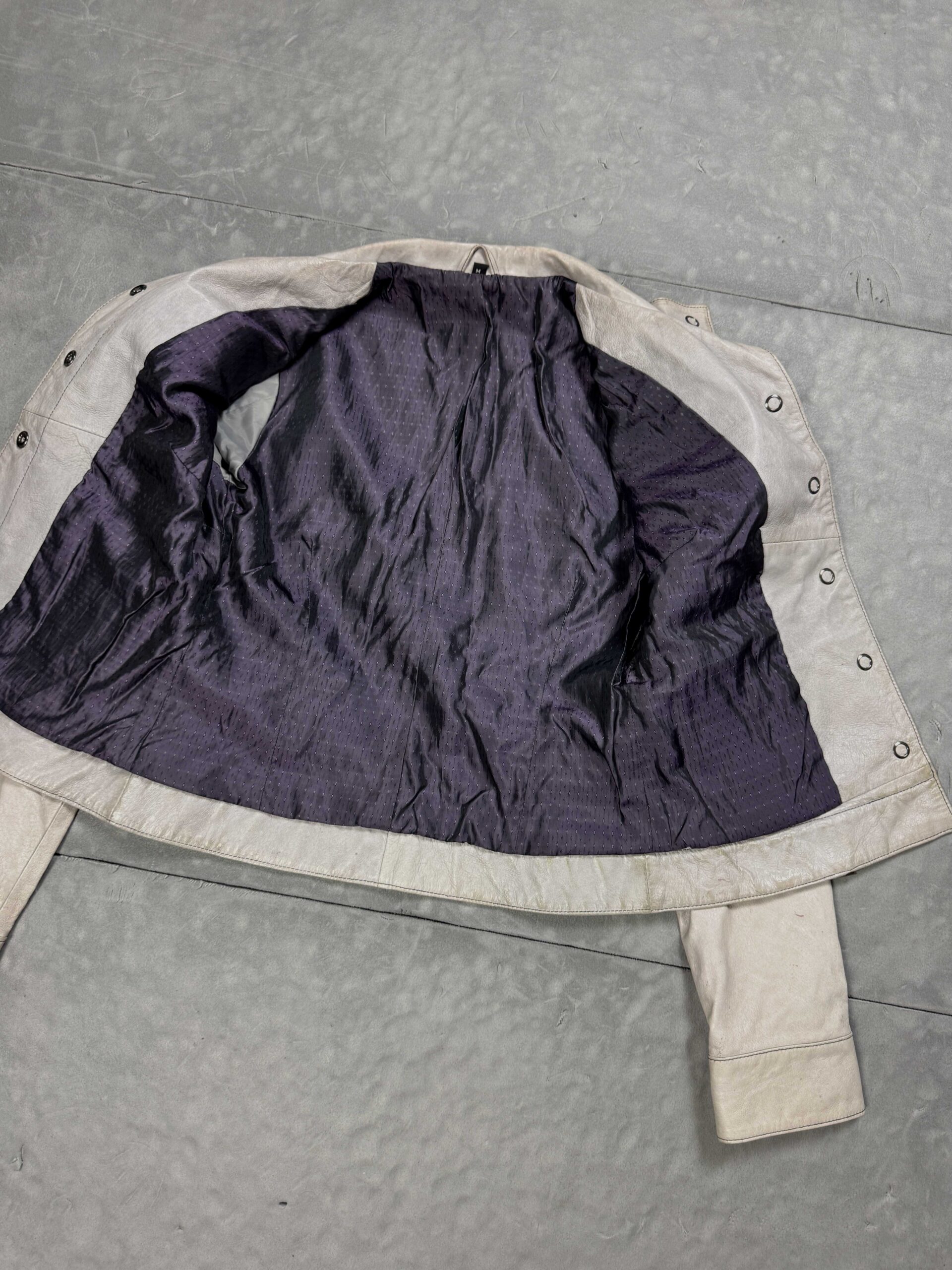 Vintage biker leather jacket kurtka skórzana damska 90s (M) - obrazek 5