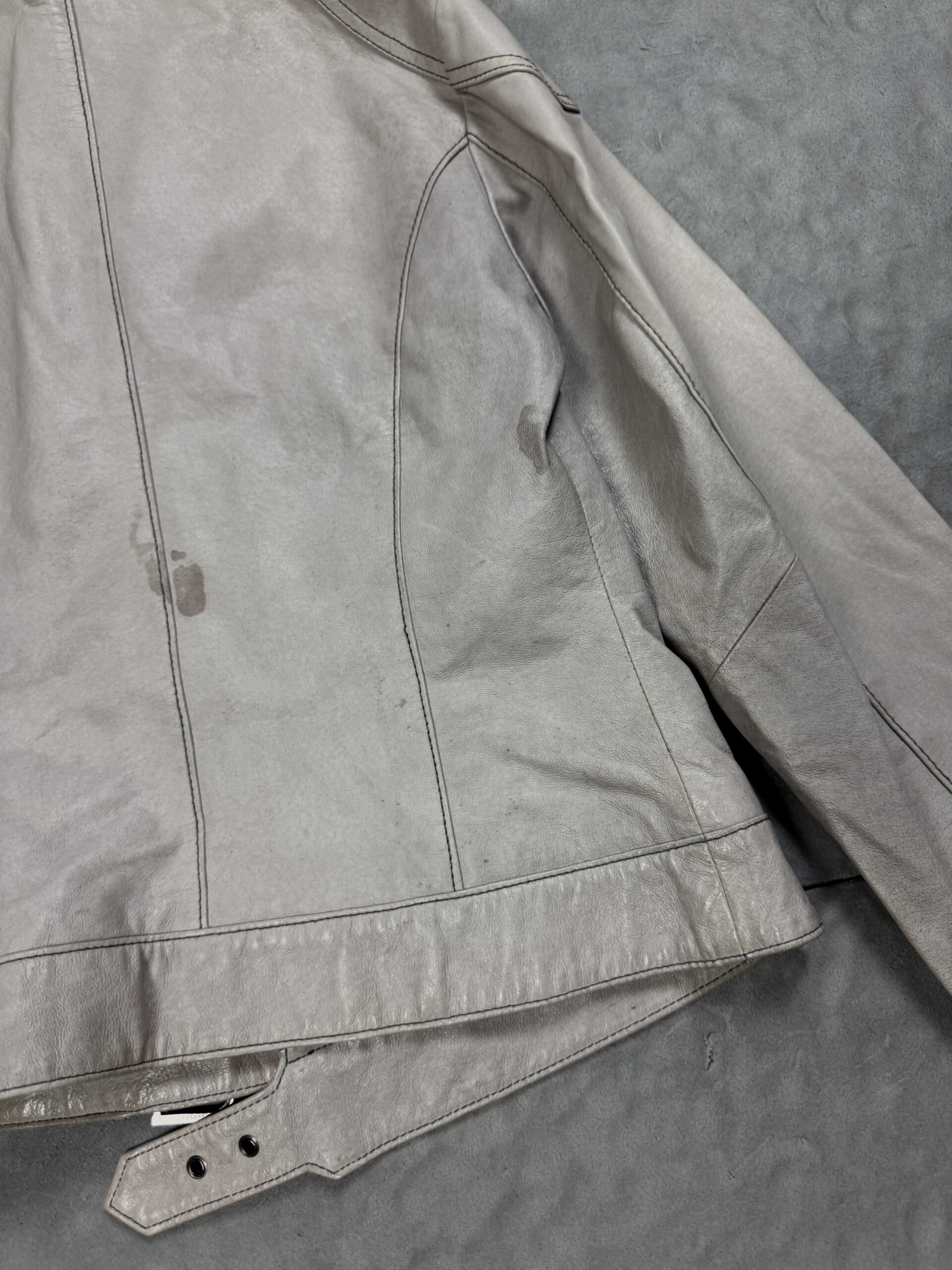 Vintage biker leather jacket kurtka skórzana damska 90s (M) - obrazek 7