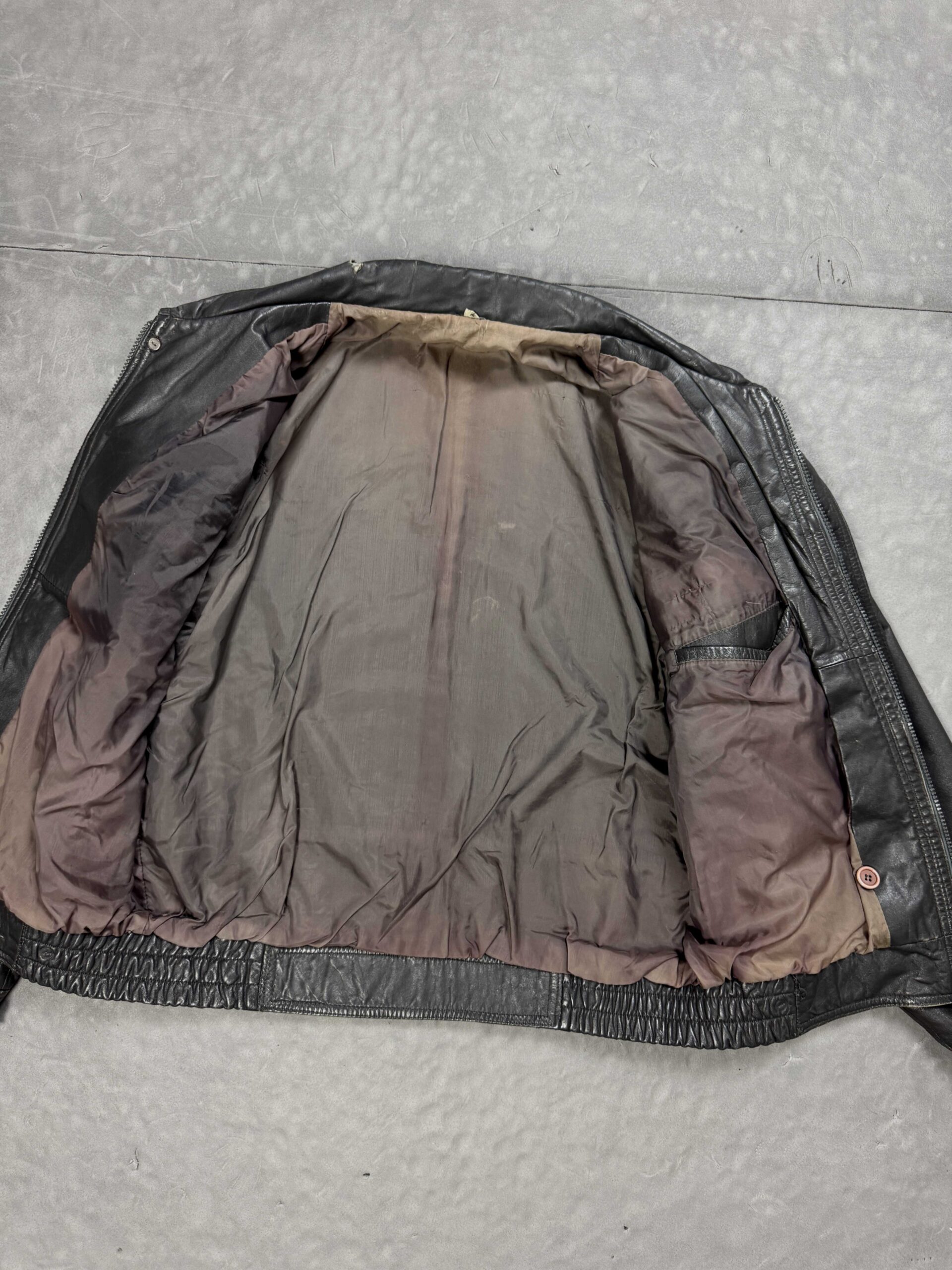Vintage oversize boxy leather jacket kurtka skórzana (M/L) - obrazek 7