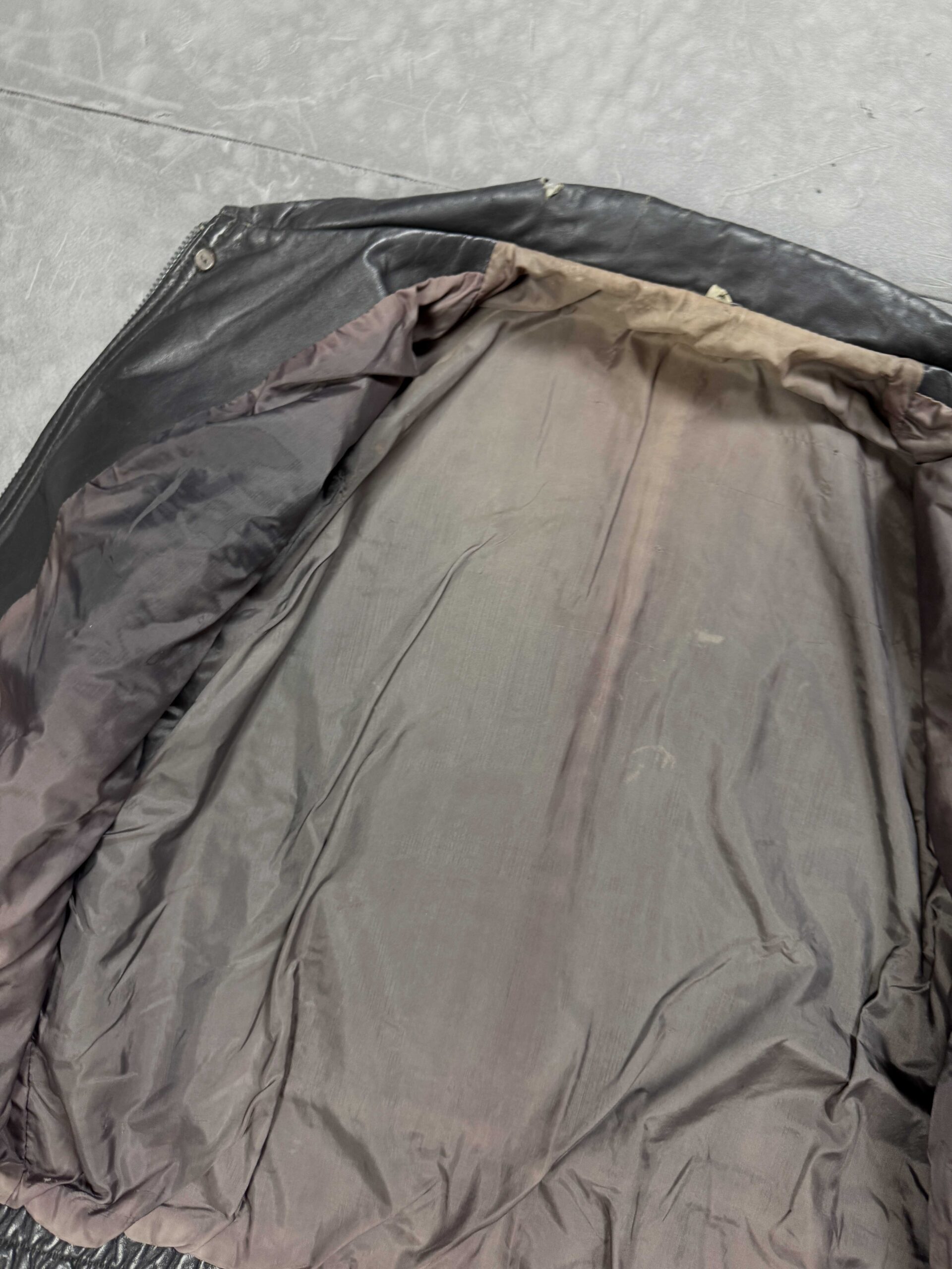 Vintage oversize boxy leather jacket kurtka skórzana (M/L) - obrazek 8