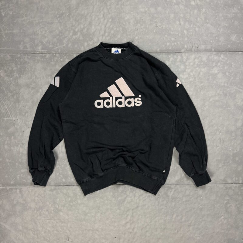 Vintage 90s Adidas crewneck z dużym printem boxy (S/M)