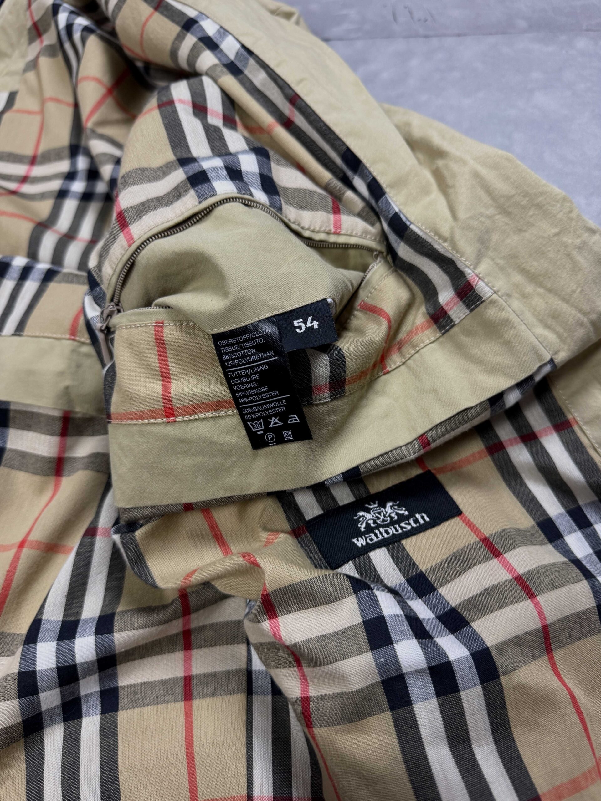 Burberry beżowy klasyczny płaszcz nova check vintage retro 90s (L/XL) - obrazek 7